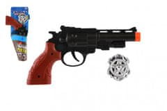 Teddies Műanyag pisztoly 22cm-es pánttal és jelvénnyel 1db - változat vagy színválaszték keveréke
