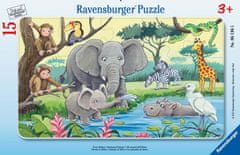 Ravensburger Afrikai állatok puzzle 15 darabos puzzle