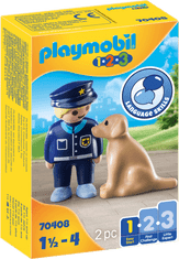 Playmobil PLAYMOBIL 1.2.3 70408 Rendőr kutyával