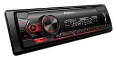 Pioneer MVH-S320BT autórádió USB-vel és Bluetooth-szal, piros