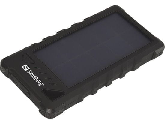 Sandberg hordozható USB 16000 mAh, kültéri napelemes powerbank, okostelefonokhoz, fekete színű