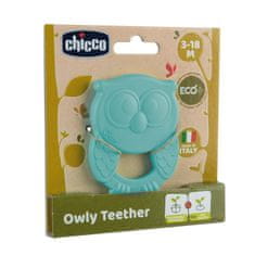 Chicco Eco+ Owly Owl Teether kék 3m+