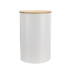 ORION Bádog/bambusz doboz fehér ¤11cm