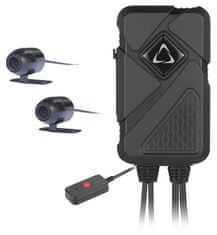 CEL-TEC kettős fedélzeti kamera motorkerékpárhoz és autóhoz MK02 Dual Wi-Fi GPS/elöl, hátul 1080p/WiFi/g-érzékelő/IP67/kábeles vezérlő