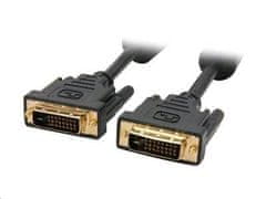 C-Tech DVI-DVI csatlakozókábel, M/M, 1,8 m DVI-D, dual link, kétcsatlakozós