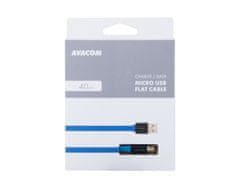 Avacom MIC-40B USB-Micro USB kábel, 40cm, kék