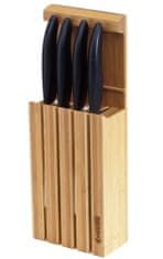 Kyocera állvány 4 kerámiakéshez - bambuszból (max. 20 cm-es pengehosszúsághoz)