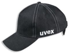 Uvex ütésgátló sapka - u-cap sport, méret 60- 63 / fekete / pajzs 7cm / kemény ABS héj / pamut textil sapka
