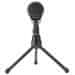 Nedis asztali omnidirekcionális mikrofon/ ON/OFF gomb/ háromkaros állvánnyal/ 3,5 mm-es jack-csatlakozó/ érzékenység -30dB/ fekete színű