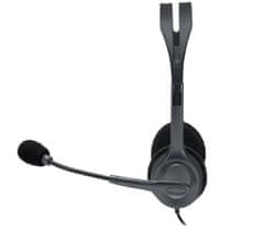 Logitech Headset Stereo H111/ vezetékes fejhallgató + mikrofon/ 3,5 mm-es jack/ szürke