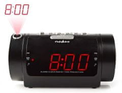 Nedis digitális ébresztőóra rádióval/ LED kijelző/ idő kijelzés/ AM/ FM/ késleltetett ébresztés/ kikapcsoló időzítő/ 2 ébresztés/ fekete színű