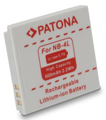 PATONA akkumulátor Canon NB-4L 600mAh fényképezőgéphez