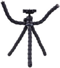 Doerr OCTOPUS Vlogging állvány (15-28,5 cm, 414 g, max.2kg, gömbfej, 5 hajlékony kar, fekete)
