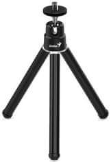 Genius Tripod 1, Állvány, meghosszabbított 25,1cm, webkamerákhoz, okostelefonokhoz és fényképezőgépekhez, fém, fekete