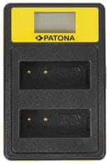 PATONA Photo Dual Panasonic DMW-BLG10 töltő LCD-vel,USB-vel