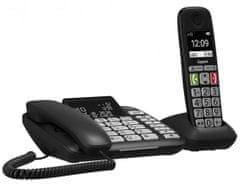 Gigaset DL780PLUS - kombinált standard telefon diszpl. vezeték nélküli telefonnal. headset töltővel, fekete