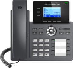 Grandstream GRP2604P SIP telefon, 2,48" LCD háttérvilágítású kijelző, 6 SIP fiók, 10BLF tl., 2x1Gbit portok, PoE