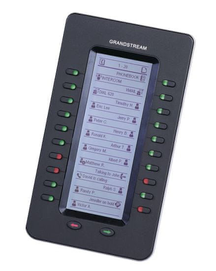 Grandstream GXP2200EXT, kiegészítő modul, LCD kijelző, 40 BLF gomb (GXP2170, GXP2140, GXV3240)