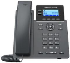 Grandstream GRP2602G VoIP telefon, 4x SIP, grafikus háttérvilágítású 2,21" kijelző, 2x Gbps RJ45, PoE