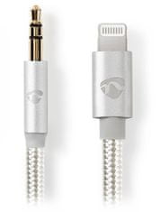 Nedis PROFIGOLD Apple Lightning 8pin kábel adapterrel/ Apple Lightning dugó - 3.5mm jack dugó/ nejlon/ BOX/ 1m