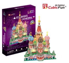 CubicFun Megvilágított 3D puzzle Szent Bazil temploma 224 darab