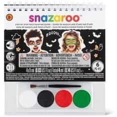 Snazaroo 4 darabos arcfesték készlet Halloween képpel