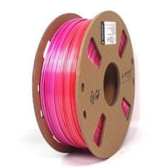 Gembird nyomtatási filament, PLA, 1,75mm, 1kg, selyem szivárvány, piros/lila