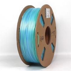 Gembird nyomtatási filament, PLA, 1,75mm, 1kg, selyem szivárvány, kék/zöld