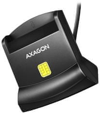 AXAGON érintős intelligens kártyaolvasó (eCitizen) / CRE-SM4N / USB 2.0 / 1.3m