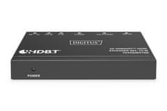 Digitus DS-55520 4K HDBaseT extender készlet, 70 m PoC, RS232, IR, fekete