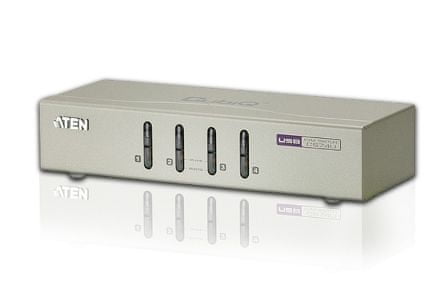 Aten KVM switch CS-74U USB 4PC audio, kábelekkel együtt 1.2m