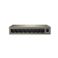 Tenda TEG1008M 8 portos Gigabit switch, 8x 10/100/1000 Mbps, ventilátor nélküli, MAC 4K, AC/DC tápegység, falra szerelhető