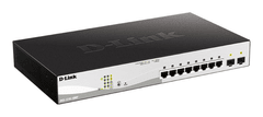 D-Link DGS-1210-10MP/E 10 portos Gigabit PoE+ Smart Switch, 2x SFP porttal, POE költségvetés 130W