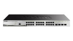 D-Link DGS-1210-28/ME 24 portos 10/100/1000BASE-T + 4 portos 1 Gbps SFP Metro Ethernet menedzselt kapcsoló
