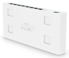 Ubiquiti UISP Router - 8x GbE, 1x SFP, ventilátor nélküli, 8x PoE Out 27V (PoE költségvetés 110W)