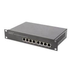 Digitus 10 hüvelykes 8 portos gigabites Ethernet switch, L2 + menedzsment