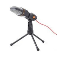 Gembird mikrofon 3,5 mm-es jack csatlakozóval, tartóval és állvánnyal, minden irányú, kondenzátoros