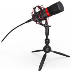 Endorfy mikrofon Streaming T / streaming / állvány / pop-up szűrő / 3,5 mm-es jack / USB-C