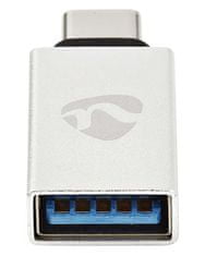 Nedis PROFIGOLD USB-C/USB 3.2 Gen 1 adapter/ USB-C csatlakozó - USB-A aljzat/ alumínium/ ezüst/ BOX