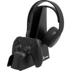 Snakebyte 2in1 Dual Charge & Headset Stand 5 töltő PS5 fekete színűhöz