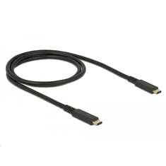 DELOCK USB 3.1 Gen 2 (10 Gbps) kábel Type-C - Type-C 1 m PD 3 A E-Marker koaxiális (85207) (delock-85207)