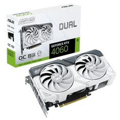 ASUS GeForce RTX 4060 8GB Dual White OC Edition videokártya (DUAL-RTX4060-O8G-WHITE) (DUAL-RTX4060-O8G-WHITE)