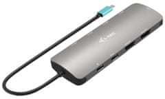 I-TEC dokkolóállomás USB-C Metal Nano/ 2x USB 3.2/ 2x USB 2.0/ 2x HDMI/ LAN/ Power Delivery 100W