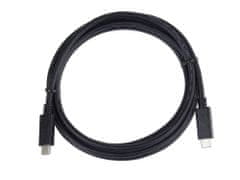 PremiumCord USB-C/csatlakozó - USB-C/csatlakozó, fekete, 0,5m