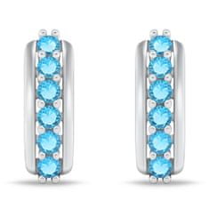 Brilio Silver Csodálatos ezüst fülbevaló világos kék cirkónium kövekkel EA543WAQ