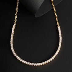 Morellato Luxus aranyozott nyaklánc átlátszó cirkónium kövekkel Scintille SAQF24