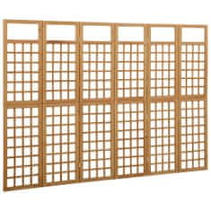 Vidaxl 6 paneles tömör fenyőfa térelválasztó/lugasrács 242,5 x 180 cm 316481