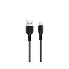 TKG HOCO X20 - USB / MicroUSB fekete kábel, 2,4A, 2m