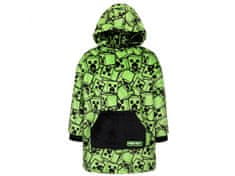 sarcia.eu Minecraft Fekete-zöld gyerek pulóver/köntös/takaró kapucnival, snuddie 104-116 cm