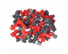 L-W Toys Kreatív készlet tetőelemek piros és sötétszürke 120 db